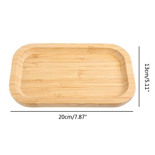 GEEKLLS Breakfast Tray Wooden Tray Solid Wood Rectangular Breakfast Plate Sushi Snack Bread Dessert Barbecue Cake Easy to Carry Multifunctional