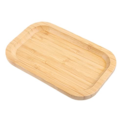 GEEKLLS Breakfast Tray Wooden Tray Solid Wood Rectangular Breakfast Plate Sushi Snack Bread Dessert Barbecue Cake Easy to Carry Multifunctional