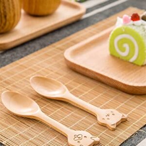 GEEKLLS Breakfast Tray Wooden Tray Solid Wood Rectangular Breakfast Plate Sushi Snack Bread Dessert Barbecue Cake Easy to Carry Multifunctional