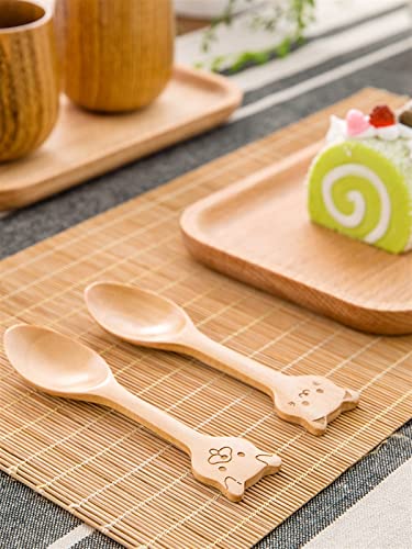 GEEKLLS Breakfast Tray Wooden Tray Solid Wood Rectangular Breakfast Plate Sushi Snack Bread Dessert Barbecue Cake Easy to Carry Multifunctional