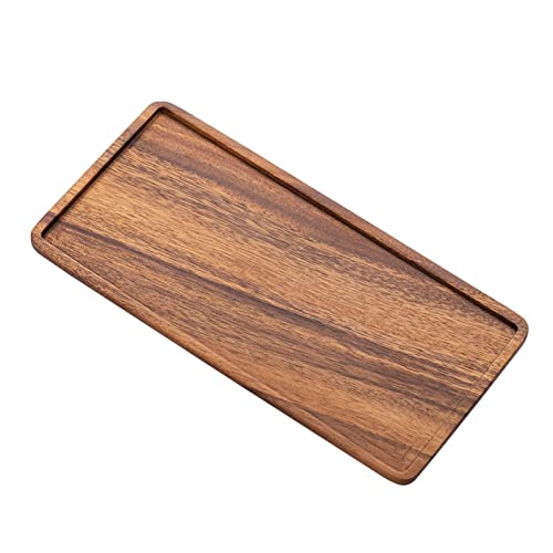 GEEKLLS Breakfast Tray Natural Wooden Tray Rectangular Plate Fruit Snacks Food Storage Trays Hotel Home Serving Tray Decorate Supplies