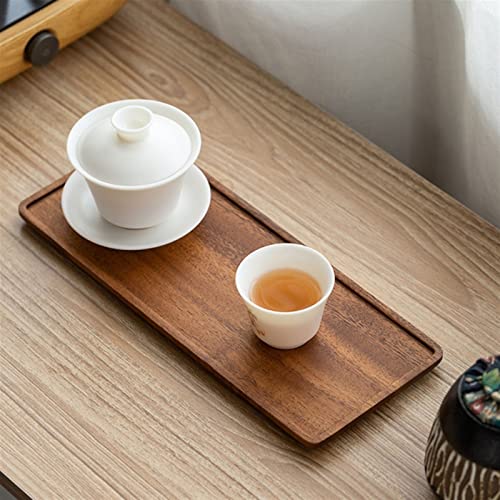 GEEKLLS Breakfast Tray Natural Wooden Tray Rectangular Plate Fruit Snacks Food Storage Trays Hotel Home Serving Tray Decorate Supplies