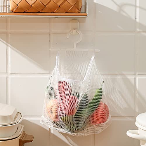 Reusable Clothespin Bag With Hanger Hanging Storage Mesh Bag For Over The Door Home Or Mesh Laundry Bags Ornament Storage with Zipper