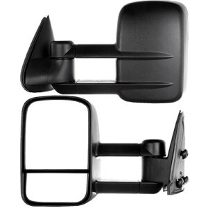 anpart upgrade style towing mirrors fit for 1999-2007 for chevy/for gmc silverado/sierra 1500 2500hd 3500hd tow mirrors manual adjusted manual telescoping black