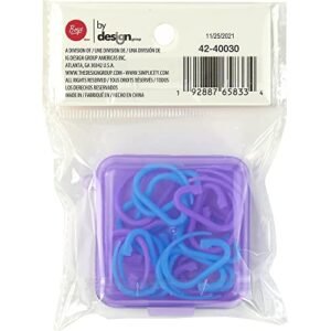 Boye Plastic Carabiner Stitch Markers for Knitting and Crochet, Multcolor 20 Piece