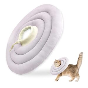 cat cone collar soft to stop licking, neck donut collar/elizabeth recovery collar/e collar for cat/kitten/dog/puppy after surgery cones to stop itching, s size, pu