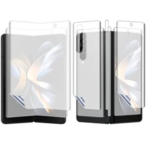 (2 sets 8 pcs) screen protector designed for samsung galaxy z fold 4, 2 pcs front matte screen protector and 2 pcs inside screen protector with 2 pcs back film with 2 pcs side soft film suit for galaxy z fold 4 5g full covered anti-glare