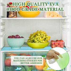 16 PCS Refrigerator Liners for Shelves Washable Fridge Liner Mats Waterproof Oilproof Refrigerator Shelf Liners for Glass Shelves (4 Colors)