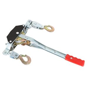 mitoharet 2 Ton Dual Gear Power Puller, Heavy-Duty Hand Puller with Cable Rope (2 Hooks)