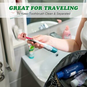 Toothbrush Protector Toothbrush Travel Holder -Toothbrush cover cap plastic clip for manual and electric toothbrushes for adults and kids - 8 pack