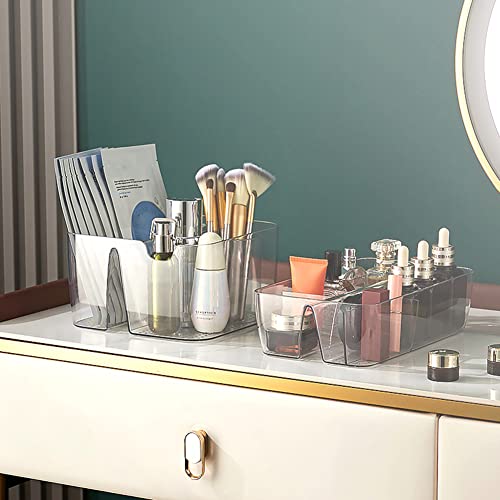 Plastic Cosmetic Storage Organizer Box Containers, VALINK Makeup Organizer for Bathroom, Bedroom and Vanity Countertops