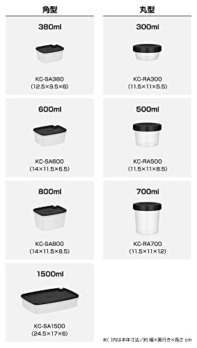 Thermos KC-RA500 BK Storage Container, My Food Container, Round, 16.9 fl oz (500 ml), Black