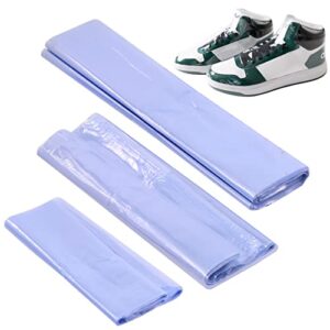 tanstic 150pcs shoe shrink wrap bags, including 11"x18" 10"x12" 7"x12" heat shrink plastic wrap for shoes