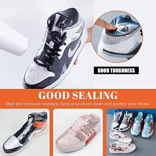 Tanstic 150Pcs Shoe Shrink Wrap Bags, Including 11"x18" 10"x12" 7"x12" Heat Shrink Plastic Wrap for Shoes