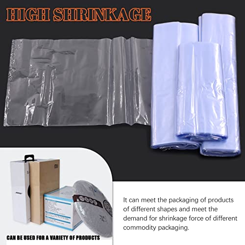 Tanstic 150Pcs Shoe Shrink Wrap Bags, Including 11"x18" 10"x12" 7"x12" Heat Shrink Plastic Wrap for Shoes