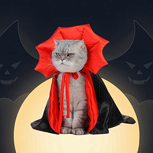 Halloween Costumes for Cats Dogs Cat Cloak Vampire Cape for Pet Costume Halloween Cats Outfit