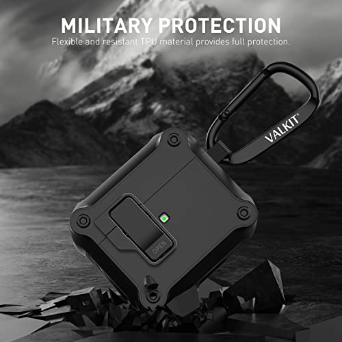 Valkit Compatible Airpods 3rd Generation Case Cover with Lock, Military Rugged Shockproof AirPod 3 Case for Men Women Hard Shell iPod 3 Protective Skin with Keychain for Air Pod 3rd Gen Case