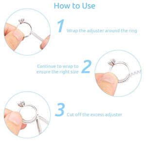 REIDEA Ring Adjuster, Invisible and Comfortable Non-Slip, Various Sizes to Fit Almost Rings