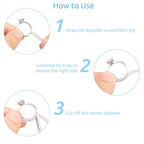 REIDEA Ring Adjuster, Invisible and Comfortable Non-Slip, Various Sizes to Fit Almost Rings