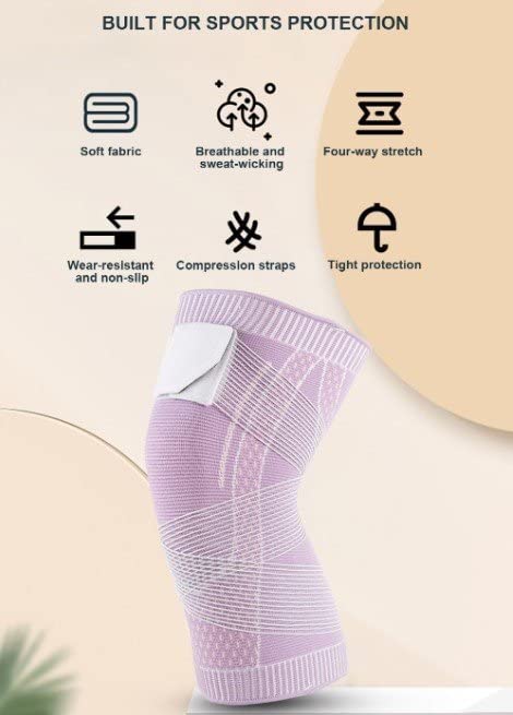 TIECHI Knee Compression Sleeve - Best Knee Brace, Professional Knee Brace with Side Stabilizers for Running, Workout, Arthritis, Joint Recovery, Knee Braces for Knee Pain Women Men (Green,XXXL)