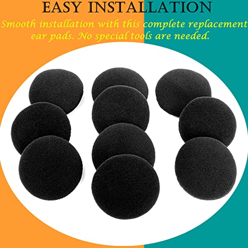 TaiZiChangQin 10 Pairs Foam Ear Pads Ear Cushions Sponge Earpads Replacement Compatible with Sennheiser PC3 Chat / PC8 PC 8 USB Headphone