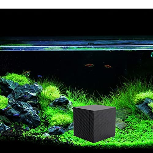 Mekek Activated Carbon Aquarium Filter, Fish Tank Cleaner Cube Honeycomb Structure Charcoal Deodorant Water Purifier, Aquarium Water Purifier Cube ​for Fish Tank, Ponds Small 10x10x5cm