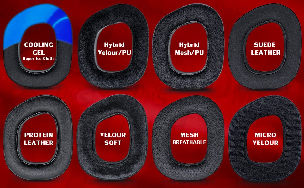 HS80 Cooling Gel Ear Pads Compatible with HS80 Headset I Thicker Enhanced Memory Foam with Breathable Mesh by DIMOST