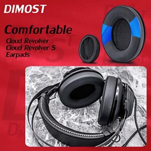 Revolver Cooling Gel Ear Pads for Cloud Revolver / Revolver S Headset I Thicker Enhanced Memory Foam - Hybrid Sport Fabric More Comfort by DIMOST