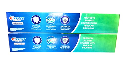 Crest Complete Toothpaste Plus Scope Advanced Active Foam, Striped, 8.2 oz (2Pack)