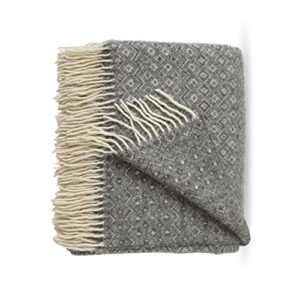 cozy blankets - new zealand virgin wool throw blanket, indoor and outdoor blankets and throws, soft blanket with fringes and tartan pattern