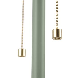 Globe Electric Novogratz x 65850 Haydel 21" 2-Light Table Lamp, Sage Green, Double On/Off Pull Chain