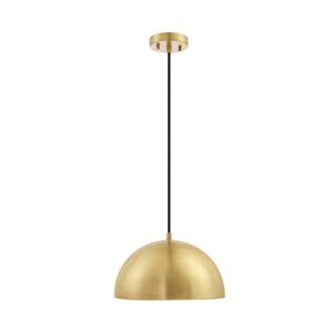 novogratz x globe electric 65826 hazel 1-light pendant lighting, matte brass, bulb not included