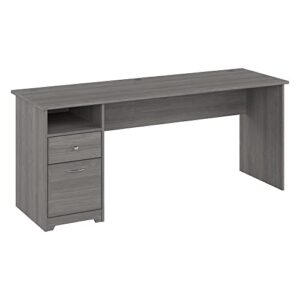 bush furniture cabot computer desk with drawers, 72w, modern gray