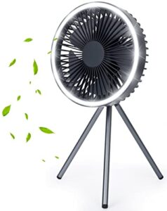 10000mah rechargeable fan portable – desk fan, portable camping fan with led lantern desktop table cooling fans cordless quiet rv small tent battery powered fan for camping, portable fan for travel