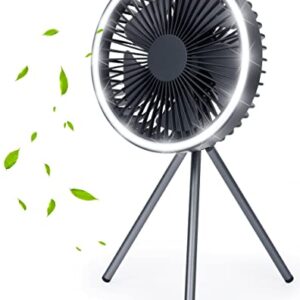 10000mAh Rechargeable Fan Portable – Desk Fan, Portable Camping Fan with LED Lantern Desktop Table Cooling Fans Cordless Quiet RV Small Tent Battery Powered Fan for Camping, Portable Fan for Travel