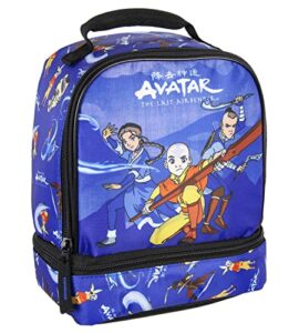 intimo nickelodeon avatar the last airbender character aang katara sokka zuko cartoon dual compartment lunch box bag