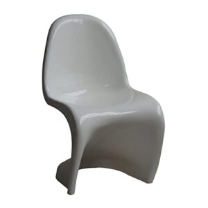 shape white dining chair (set of 2) modern contemporary plastic glossy