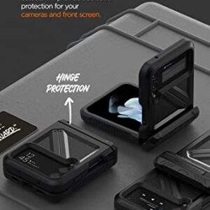 VRS DESIGN Terra Guard Ultimate Phone Case for Galaxy Z Flip 4 5G (2022), Premium Sturdy Hinge Protection Case (Matte Black)