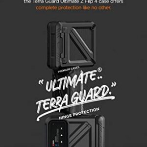 VRS DESIGN Terra Guard Ultimate Phone Case for Galaxy Z Flip 4 5G (2022), Premium Sturdy Hinge Protection Case (Matte Black)