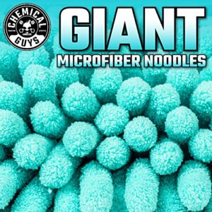 Chemical Guys MIC513 Big Noodle Chenille Microfiber Scratch Free Supersized Car Wash Mitt for Cars, Trucks, SUVs, RVs & More, Turquoise (11" x 12")