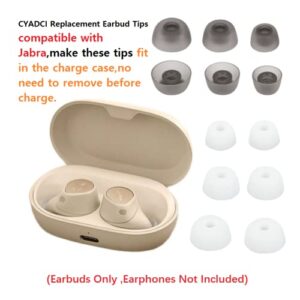 Earbud Replacement Tips Compatible with Jabra Elite 75t Headphone，6 Pairs Earbud Silicone Tips Compatible with Soundcore Liberty、Truengine Se、Echo Buds Ect.