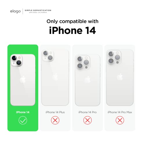 elago Compatible with iPhone 14 Case, Liquid Silicone Case, Full Body Protective Cover, Shockproof, Slim Phone Case, Anti-Scratch Soft Microfiber Lining, 6.1 inch (Stone)