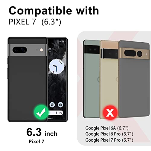 Lamcase for Google Pixel 7 Case, Crystal Clear Bling Sparkly Glitter Shiny Soft Flexible TPU Slim Drop Protection Rugged Shockproof for Women Girls Cover for Google Pixel 7 (2022), Glitter