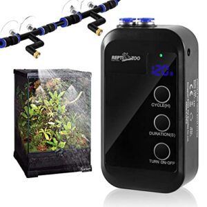 repti zoo reptile humidifier, mini automatic misting system for reptile terrariums, rainforest spray system with adjustable spray nozzles