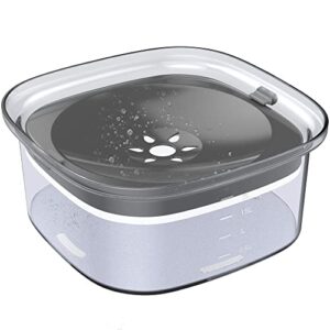 decflow 2l dog water bowl, large capacity spill proof anti-choking no spill bowl with slow feeder, vehicle carried travel for dogs, cats & pets.