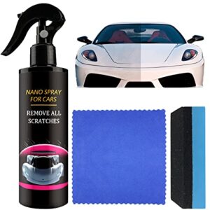 popoyu car scratch repair nano spray suit, car nano scratch removal spray, protection & swirl remover polish, fast repairing scratch, for all car body (120ml)