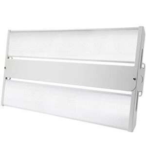 165w led linear high bay light fixture, 2ft 22280lm(135lm/w) 5000k daylight led workshops light,100-277v, 0-10v dimmable ul/dlc warehouse lighting for exhibition hall, supermarkets, 5 years warranty