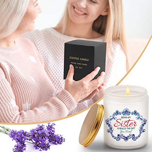 Lavender Scented Candle, Sister Gifts from Sister Brother, Birthday Gifts for Sister, Best Sister Gifts for Sisters, Big, Little Sister, Friend, Sibling, Bestie, BFF, Christmas Thanksgiving