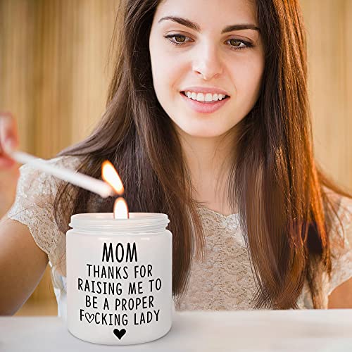 Mom Candle Gifts for Mom Birthday Mothers Day Gifts for Mom from Daughter, 7OZ Funny Long Lasting Lavender Scented Candles, Happy Christmas Bday Thanksgiving Day Presents for Mother from Daughter