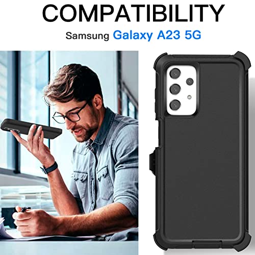 AICase for Galaxy A23 Belt-Clip Holster Case(6.6"),Heavy Duty Rugged Phone Cover,Durable Military Grade Protection Shockproof/Drop Proof/Dust-Proof Protective for Samsung Galaxy A23 5G 2022